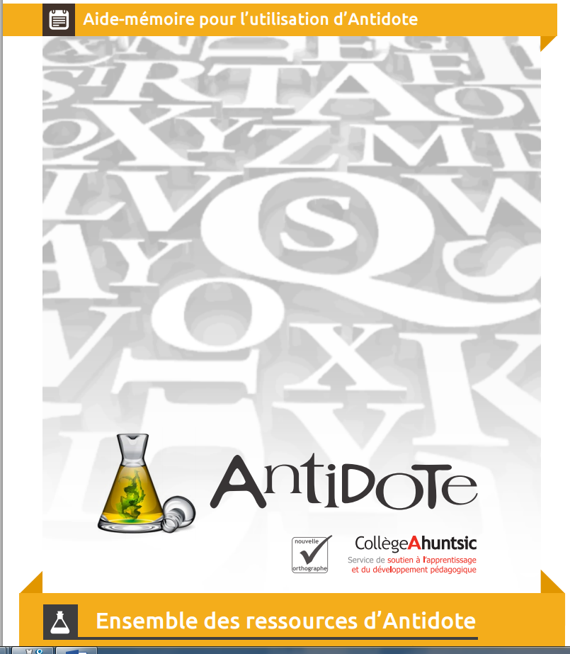 Guide Antidote Collège Ahuntsic